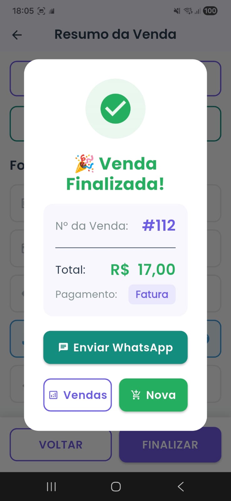 Compartilhar vendas
